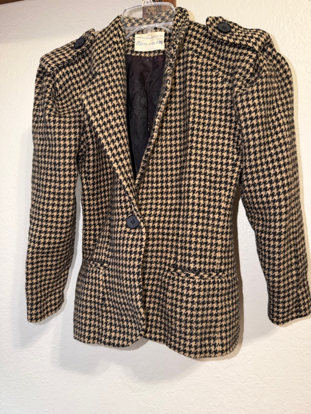 Vintage Herringbone Blazer Sports Suit Jacket